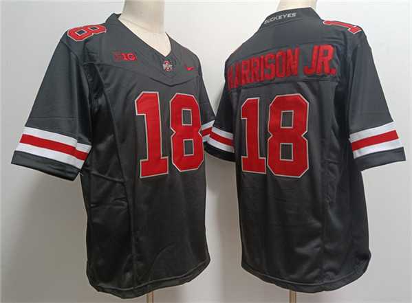 Men%27s Ohio State Buckeyes #18 Marvin Harrison JR. Black 2023 F.U.S.E. Limited Stitched Jersey